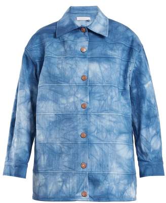 See by Chloe Tie-dye point-collar cotton-blend jacket