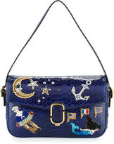Thumbnail for your product : Marc Jacobs J Marc Embroidered Python Shoulder Bag