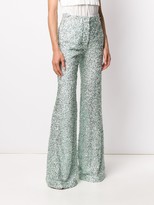 Thumbnail for your product : Halpern High-Rise Flared Sequin Trousers