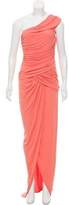 Thumbnail for your product : Michael Kors One-Shoulder Draped Evening Dress Orange One-Shoulder Draped Evening Dress