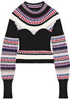 Burberry - Ribbed Intarsia-knit Sweater - Black