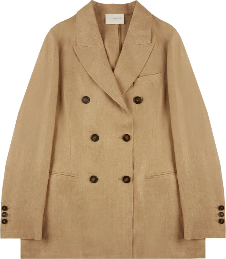 Montedoro Double-Breasted Linen Blazer