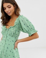 Thumbnail for your product : ASOS DESIGN sweetheart mini dress in floral print
