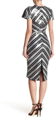 Isabel Garcia Sequin Stripe Midi Dress