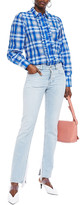 Thumbnail for your product : Ganni Fringed Mid-rise Straight-leg Jeans
