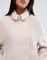 Thumbnail for your product : ASOS Oversized Cocoon Coat with Funnel Neck in wool Mix and Boucle Texture