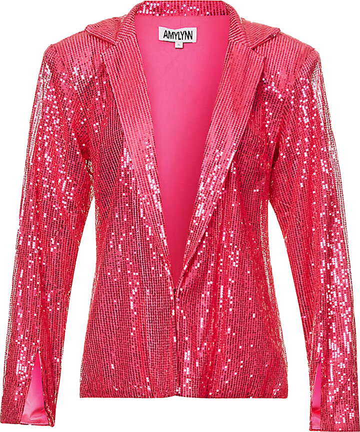 Amy Lynn Savannah Pink Sequin Blazer Jacket ShopStyle