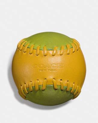 Coach Leather Baseball Paperweight In Glovetanned Leather