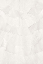Thumbnail for your product : Miu Miu Ruffled Silk-organza, Lace And Cady Mini Dress - Off-white