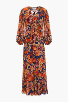 Thumbnail for your product : Antik Batik Camille ruched floral-print crepe de chine maxi dress