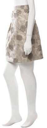 Lela Rose Printed Silk Skirt