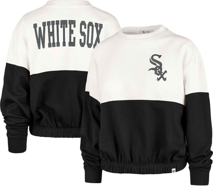 47 Women's White/Black Chicago White Sox Take Two Bonita Pullover Sweatshirt  - ShopStyle