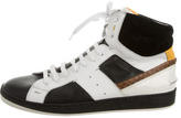 Thumbnail for your product : Fendi Leather High-Top Sneakers