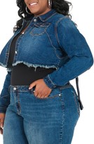 Thumbnail for your product : Poetic Justice Kaye Fray Denim Jacket