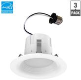 Thumbnail for your product : Eco Smart EcoSmart 65-Watt Equivalent Daylight 4 in. White Integrated LED Recessed Trim (3-Pack)