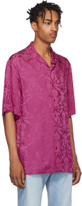 Versace Pink Damask Short Sleeve Shirt