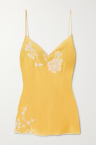 Lace-trimmed Silk-satin Camisole - Ye 