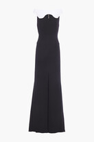 Thumbnail for your product : Roland Mouret Cutout Pleated Wool-crepe Gown