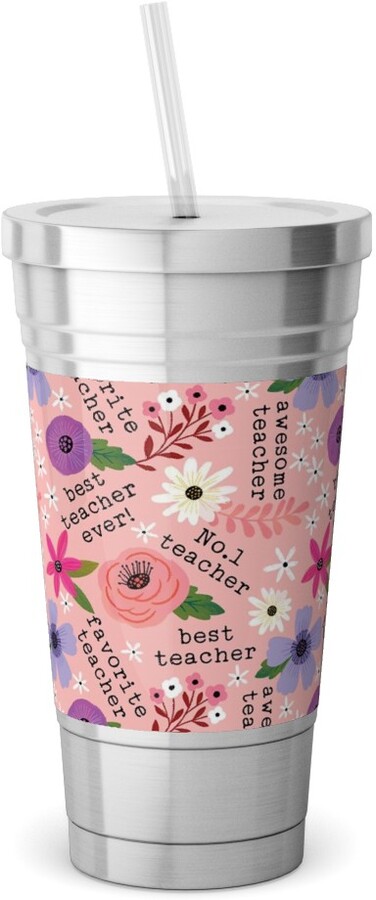 https://img.shopstyle-cdn.com/sim/30/00/300076e822e6895a3351219ddf700ffd_best/travel-mugs-pretty-best-teacher-floral-pink-stainless-tumbler-with-straw-18oz-pink.jpg