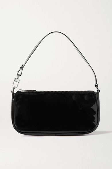 black patent leather pocketbook
