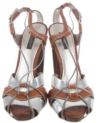 Dolce & Gabbana Crossover Platform Sandals