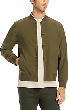 CELINE HOMME Slim-Fit Logo-Embroidered Satin Bomber Jacket for Men