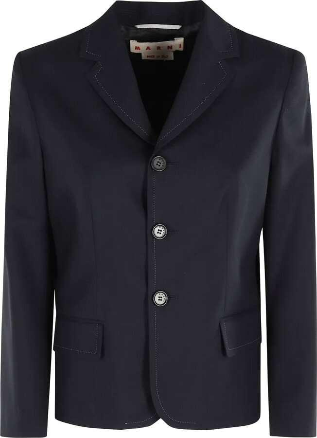 Marni Virgin-Wool Notched-Lapel Blazer