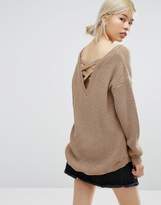 Thumbnail for your product : Daisy Street Oversized Sweater With Strap Back Detail