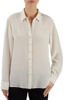 Thumbnail for your product : Gerard Darel Baume Scalloped Silk Blouse