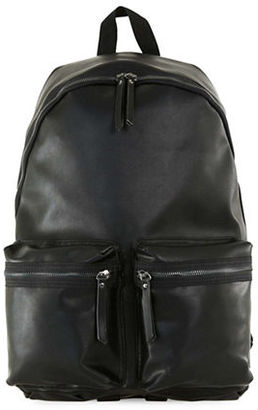 Topman Faux Leather Backpack