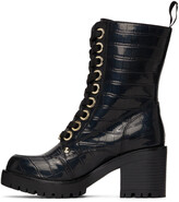 Thumbnail for your product : Versace Jeans Couture Black Croc Mia Boots