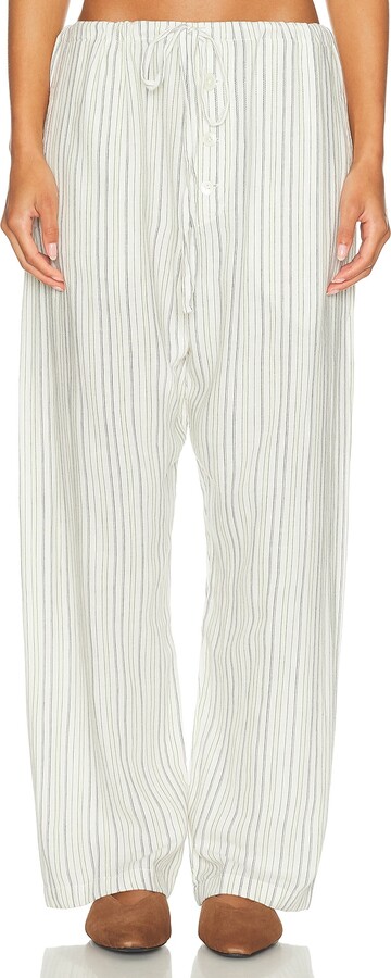 Bode Electric Light Pajama Pant in Ivory