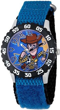EWatchFactory Disney Toy Story 4 Kids' Woody Black Bezel Time Teacher Watch