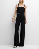 Thumbnail for your product : Black Halo Merrick Ruched Square-Neck Jumpsuit
