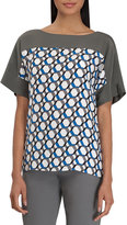 Thumbnail for your product : Lafayette 148 New York Maryanne Hexagon-Print Top