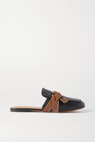 Thumbnail for your product : Loewe Gate Topstitched Two-tone Leather Loafers