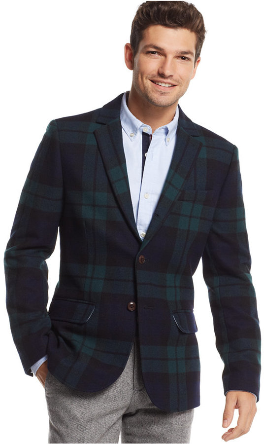 Tommy Hilfiger Black Watch Plaid Blazer ShopStyle Clothes and Shoes