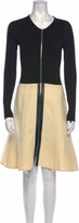 Colorblock Pattern Knee-Length Dress 