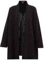 Thumbnail for your product : eskandar Trellis-knit Cashmere Cardigan - Black
