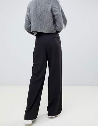 ASOS Design The Wide Leg Trousers With Pleat Detail