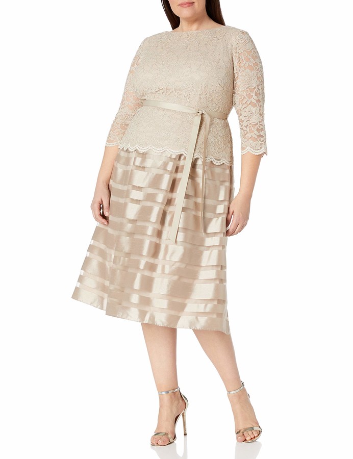 plus size tea length