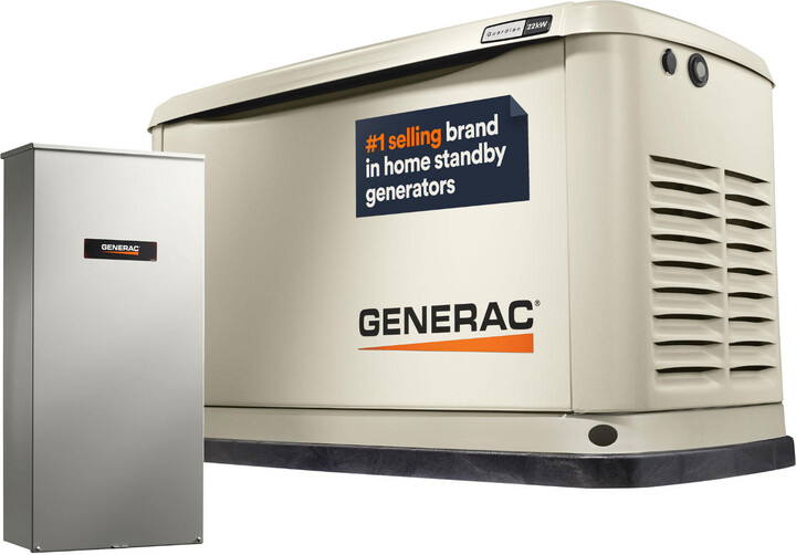 Generac Guardian Series WIFI Enabled 22,000-Watt (LP) / 19,500-Watt (NG) Standby Generator with Automatic Transfer