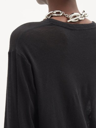 FRANCES DE LOURDES Marlon Cashmere-blend Jersey Long-sleeved T-shirt - Black