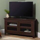 Thumbnail for your product : Modern 2 Glass Door Corner TV Stand for TVs up to 48" - Saracina Home