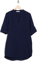 Thumbnail for your product : Lush Novak Split Neck 3/4 Sleeve Dress