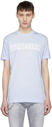 DSQUARED2 Blue Fade Dyed Bad Scout Logo T-Shirt
