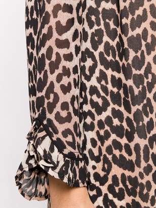 Ganni leopard print mini dress