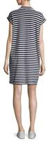 Thumbnail for your product : ATM Anthony Thomas Melillo Striped Extended Shoulder Shift Dress