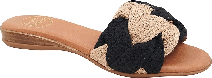 Andre Assous Women's Nahala Slip On Woven Slide Sandals