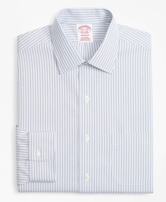 Brooks Brothers Madison Classic-Fit Dress Shirt, Non-Iron Alternating Double-Stripe